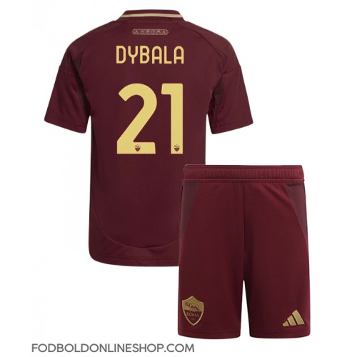 AS Roma Paulo Dybala #21 Hjemme Trøje Børn 2024-25 Kortærmet (+ Korte bukser)